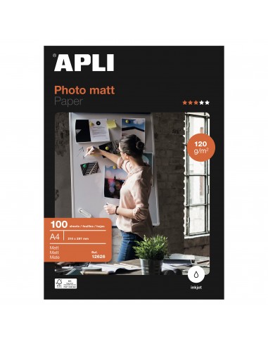 Apli Papel Fotografico Matt A4 120g 100 Hojas