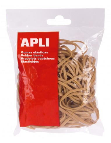 Apli Gomas Elasticas de Caucho Natural - Ø 100 x 2mm - Gran Elasticidad y Resistencia - 1kg de Contenido