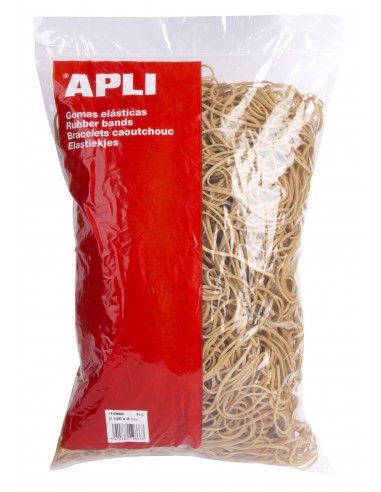 Apli Gomas Elasticas Ø 120 x 2mm - 1kg de Contenido - Gran Elasticidad y Resistencia - 70-de Caucho Natural
