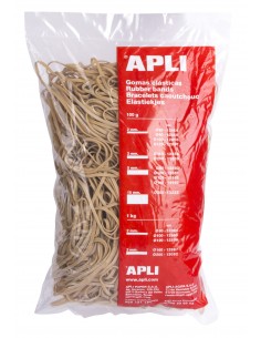 Apli Gomas Elasticas de Caucho Natural - Ø 160 x 3mm - Gran Elasticidad y Resistencia - 1kg de Contenido