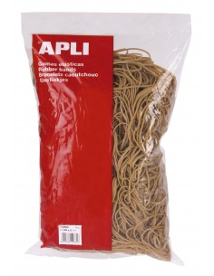 Apli Gomas Elasticas Ø 60 x 2mm - 1kg de Contenido - Gran Elasticidad y Resistencia - 70-de Caucho Natural