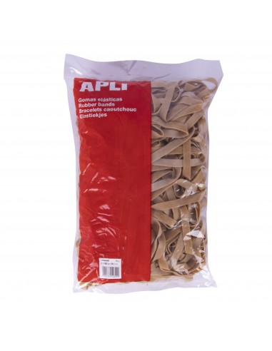 Apli Gomas Elasticas de Caucho Natural - Ø 120 x 10mm - Gran Elasticidad y Resistencia - Contenido 1kg