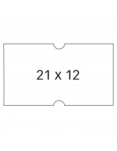 Apli Etiquetas Blancas para Maquinas Etiquetadoras de Precios de 1 Linea - Tamaño 21x12mm - Pack de 6 Rollos con 1000