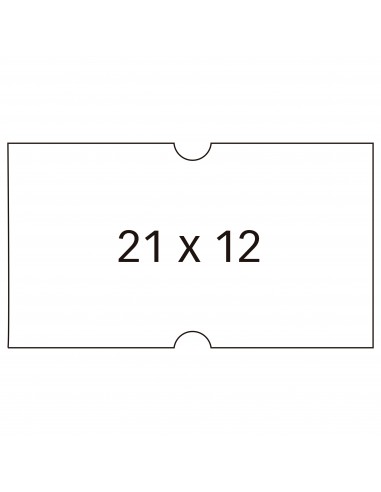 Apli Etiquetas Blancas para Maquinas Etiquetadoras de Precios de 1 Linea - Tamaño 21 x 12mm - Pack de 6 Rollos con 1000