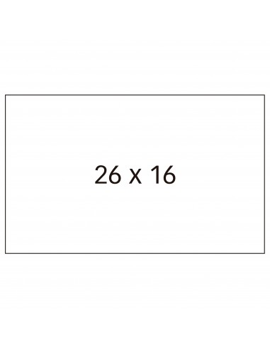 Apli Etiquetas Blancas para Maquinas Etiquetadoras de Precios de 2 Lineas - Tamaño 26 x 16mm - Pack con 6 Rollos de 1000