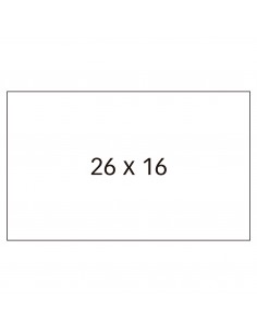 Apli Etiquetas Blancas para Maquinas Etiquetadoras de Precios de 2 Lineas - Tamaño 26 x 16mm - Adhesivo Removible - Pack con