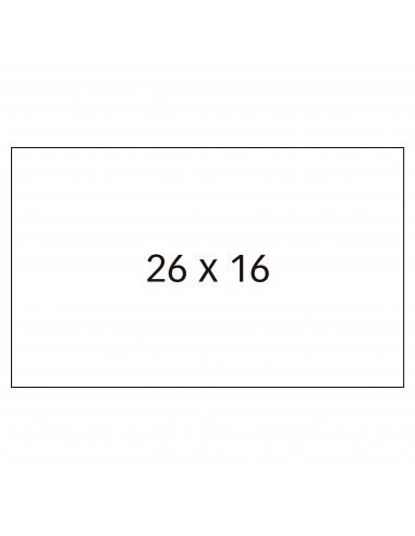 Apli Etiquetas Blancas para Maquinas Etiquetadoras de Precios de 2 Lineas - Tamaño 26 x 16mm - Adhesivo Removible - Pack con