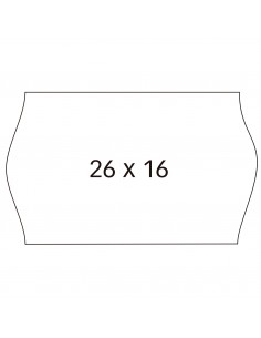 Apli Etiquetas Blancas para Maquinas Etiquetadoras de Precios de 2 Lineas - Tamaño 26 x 16mm - Adhesivo Permanente con