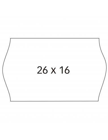 Apli Etiquetas Blancas para Maquinas Etiquetadoras de Precios de 2 Lineas - Tamaño 26 x 16mm - Adhesivo Permanente con