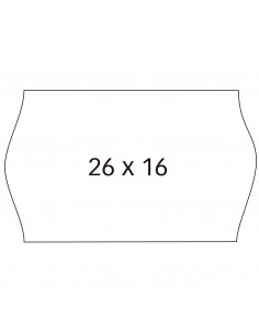 Apli Etiquetas Blancas de Alta Calidad para Maquinas Etiquetadoras de Precios de 2 Lineas - Tamaño 26 x 16mm - Adhesivo