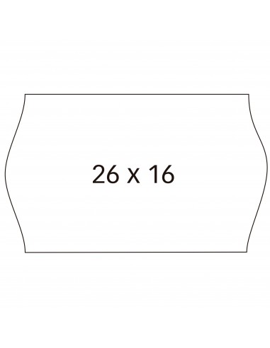 Apli Etiquetas Blancas de Alta Calidad para Maquinas Etiquetadoras de Precios de 2 Lineas - Tamaño 26 x 16mm - Adhesivo