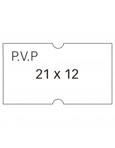 Apli Etiquetas Blancas de Alta Calidad para Maquinas Etiquetadoras de Precios de 1 Linea - Tamaño 21x12mm - Adhesivo