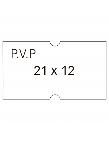 Apli Etiquetas Blancas de Alta Calidad para Maquinas Etiquetadoras de Precios de 1 Linea - Tamaño 21x12mm - Adhesivo