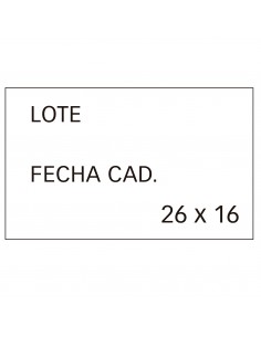 Apli Etiquetas Blancas Removibles 26x16mm para Etiquetadoras de Precios de 2 Lineas - Pack de 6 Rollos - Preimpresas con