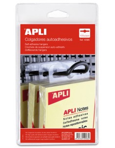 Apli Colgadores Autoadhesivos Eurohole 34x48mm - Ideal para Productos de Bajo y Medio Peso - Bolsa con 100 Unidades