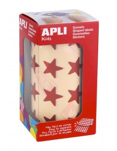 Apli Gomets Estrella 19.5mm - 1416 Unidades por Rollo - Adhesivo Permanente - Ideal para Actividades Infantiles