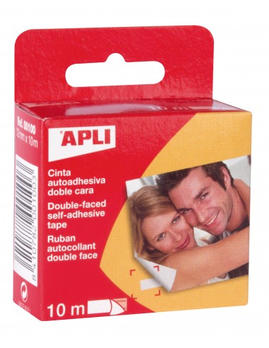 Apli Dispensador Doble Cara 12x10 - Facil Extraccion - Resistente y Duradero - Adhesion Instantanea - para Reparaciones y