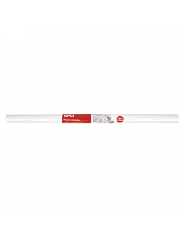 Apli Pizarra Blanca Adhesiva en Rollo 675x1000 - Facil de Cortar y Pegar - Ideal para Presentaciones y Notas - Color Blanco