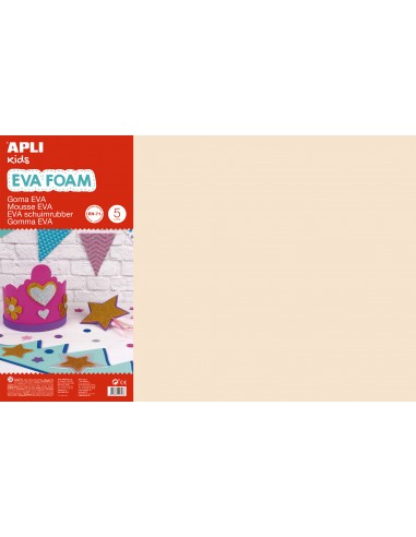 Apli Goma Eva Piel 600x400mm - 5 Hojas de Alta Calidad y Facil de Cortar