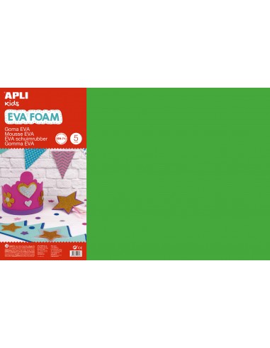 Apli Goma Eva Verde 600x400 - 5 Hojas de Alta Calidad y Facil de Cortar