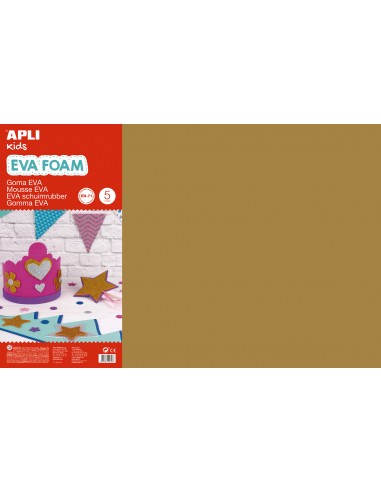 Apli Goma Eva Marron 600x400 - 5 Hojas de Alta Calidad y Facil de Cortar
