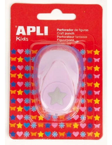 Apli Perforadora de Papel en Forma de Estrella - Figura de 16mm - Alta Calidad para Papel-Carton y Cartulina - Deposito de