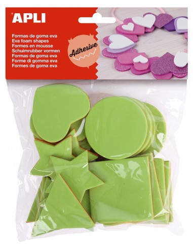 Apli Formas Goma Eva Multicapa 25 U - Material de Alta Calidad - Multicolor - Facil de Cortar y Pegar