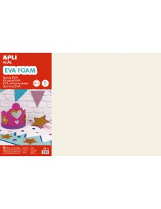 Apli Goma Eva Piel Claro 600x400mm - 5 Hojas de Tamaño Grande y Flexible - Ideal para Manualidades y Decoracion