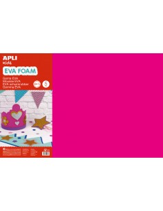 Apli Goma Eva Fucsia 600x400 - 5 Hojas de Tamaño Grande y Flexible