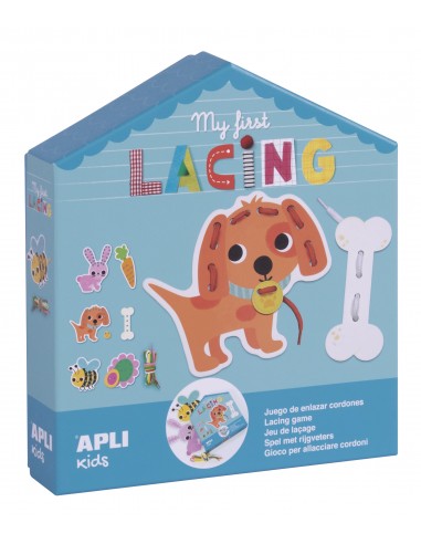 Apli Myfirstlacing - Juego de Enhebrar para Niños - Fomenta la Motricidad Fina y la Coordinacion Ojo-Mano - Incluye Cordones