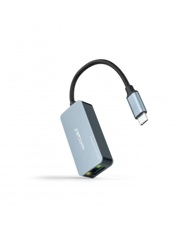 Nanocable Conversor USB-C 3.2 GEN1 Ethernet 2.5G 15cm - Color Gris