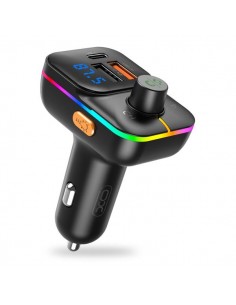XO Transmisor Bluetooth 5.0 FM - 2x USB- A-1x USB-C 25W PD - Pantalla Led - Funcion Manos Libres