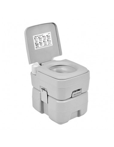 Muvip Inodoro Quimico Portatil - Deposito 20L - Tanque de Agua 12L - Bomba Manual de Fuelle