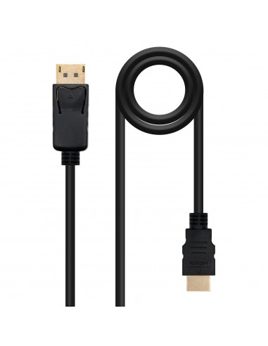 Nanocable Cable Conversor Displayport Macho a HDMI Macho - 10m - Color Negro