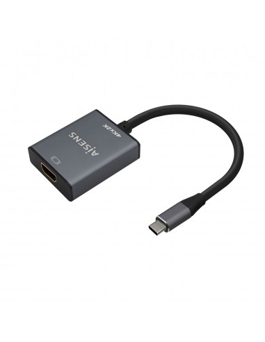 Aisens Conversor Aluminio USB-C a HDMI 4K@30Hz - USB-C M-HDMI H - 15cm - Color Gris