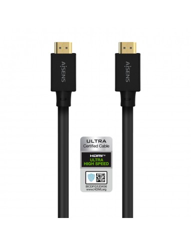 Aisens Cable HDMI V2.1 Ultra Alta Velocidad Hec 8K@60Hz 48Gbps - A M-A M - 5.0m - Color Negro