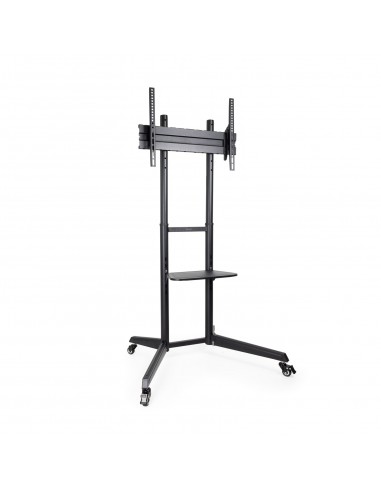 Tooq Ramses Soporte de Suelo con Ruedas para Pantallas 37" a 70" - Bloqueo de Ruedas - Estante - Gestion de Cables - Peso Max