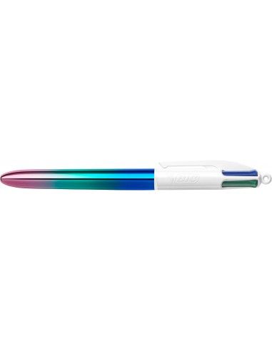 Bic 4 Colours Gradient Boligrafo de Bola Retractil - Punta Media de 1.0mm - Tinta con Base de Aceite - Cuerpo