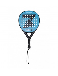Set Coyote Pala de Padel - Forma Redonda - Marco y Cara 100-Fibra de Vidrio - Nucleo Goma Black Eva XtraSoft