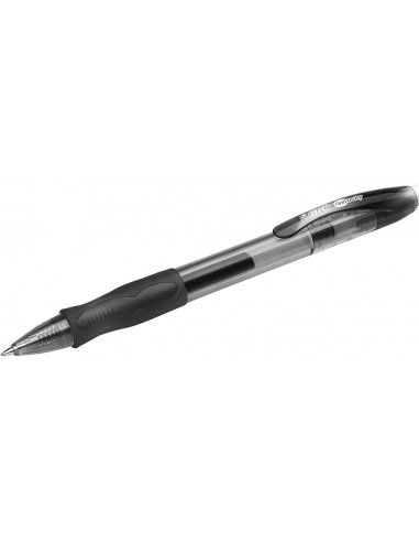 Bic Gel-ocity Original Boligrafo de Tinta Gel Retractil - Punta Media de 0.7mm - Recargable - Grip de Goma - Clip de Plastico