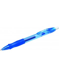 Bic Gel-ocity Original Boligrafo de Tinta Gel Retractil - Punta Media de 0.7mm - Recargable - Grip de Goma - Clip de Plastico