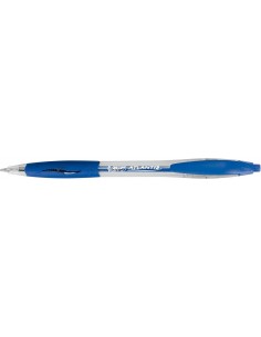 Bic Atlantis Classic Boligrafo Retractil - Punta de 1mm - Cuerpo Transparente con Grip - Color Azul