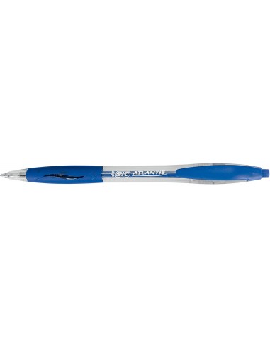 Bic Atlantis Classic Boligrafo Retractil - Punta de 1mm - Cuerpo Transparente con Grip - Color Azul