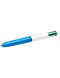 Bic 4 Colours Mini Boligrafo de Bola Retractil - Punta Media de 1mm - Trazo de 0.4mm - Tinta con Base de Aceite - Cuerpo