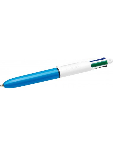 Bic 4 Colours Mini Boligrafo de Bola Retractil - Punta Media de 1mm - Trazo de 0.4mm - Tinta con Base de Aceite - Cuerpo