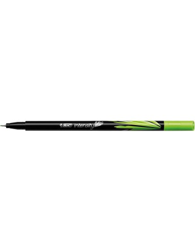 Bic Intensity Fine Rotulador de Punta Fina de 0.8mm - Trazo de 0.4mm - Tinta con Base de Agua - Color Verde Lima