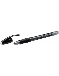 Bic Gel-ocity Illusion Boligrafo de Tinta Gel Borrable - Punta Media de 0.7mm - Recargable - Grip de Goma - Clip de Plastico