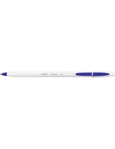Bic Cristal Up Boligrafo de Bola - Punta de 1.2mm - Tinta con Base de Aceite - Cuerpo Blanco - Color Azul