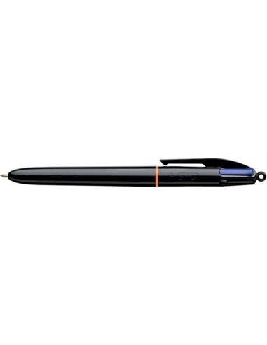 Bic 4 Colours Pro Boligrafo de Bola Retractil - Punta de 1mm - Trazo de 0.4mm - Tinta con Base de Aceite - Cuerpo Negro - 4