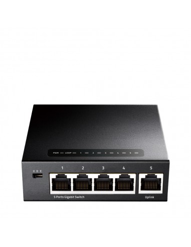Cudy GS105 Switch 5 Puertos Gigabit Adaptables 10 100 1000 Mbps